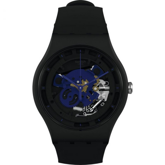 Unisex Swatch Time To Blue Big Bioceramic Watch SO32B109